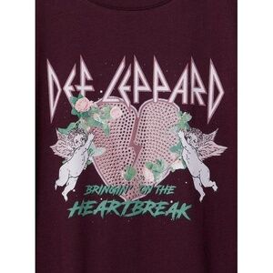 NWT‎ Torrid Def Leppard Oversized Fit Crew Cotton Tee 2X